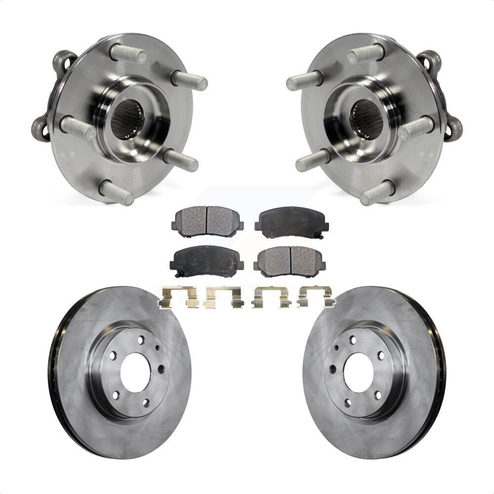 Hub Bearing Assembly Disc Brake Rotor And Pad Front Kit For 2013-2015 Mazda CX-5