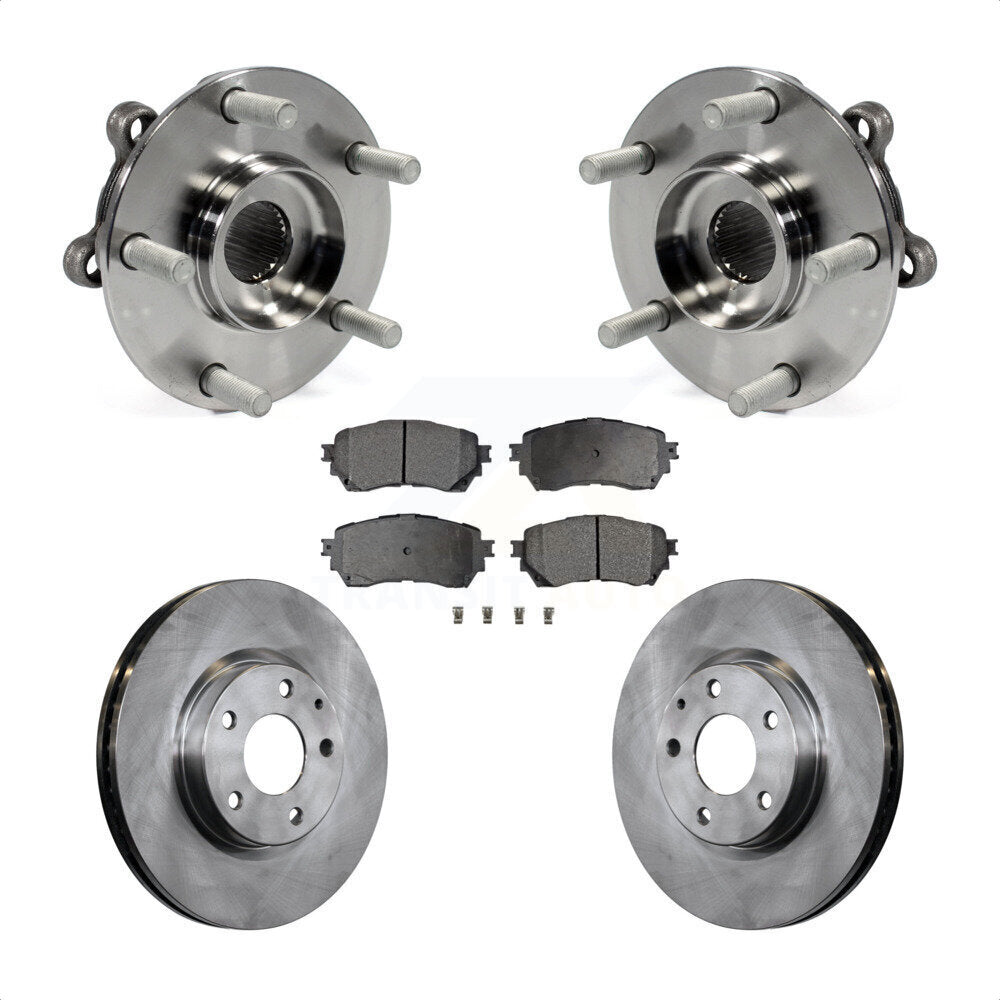Hub Bearing Assembly Disc Brake Rotors And Pads Front Kit For Mazda 6