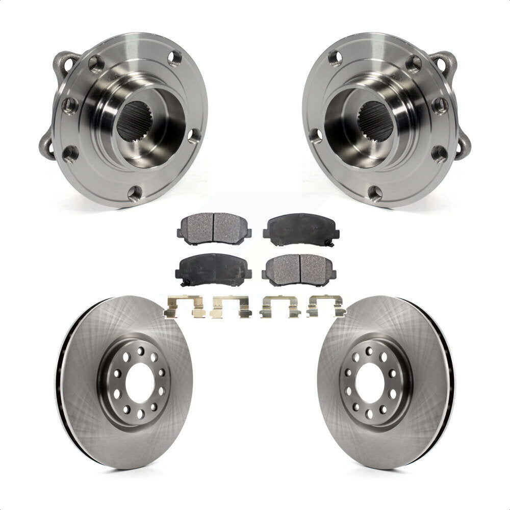 Hub Bearing Assembly Disc Brake Rotor Pads Front Kit For Chrysler 200 Dodge Dart