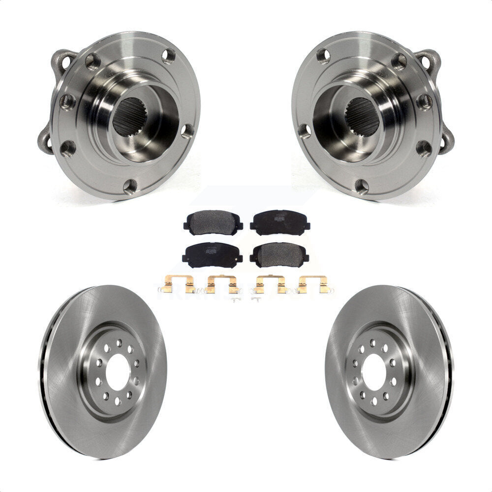 Hub Bearing Assembly Disc Brake Rotors And Pads Front Kit For Chrysler 200