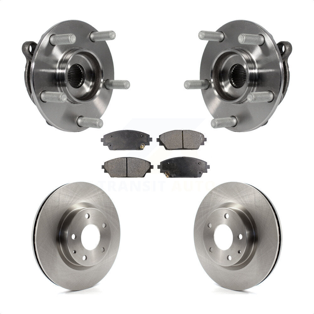 Hub Bearing Assembly Disc Brake Rotors And Pads Front Kit For Mazda 3 CX-3 Sport