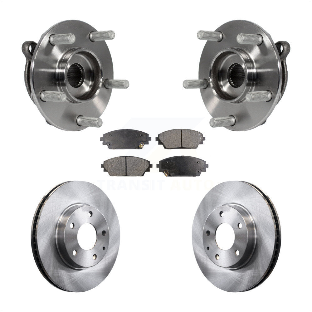Hub Bearing Assembly Disc Brake Rotors And Pads Front Kit For Mazda 3 CX-3 Sport