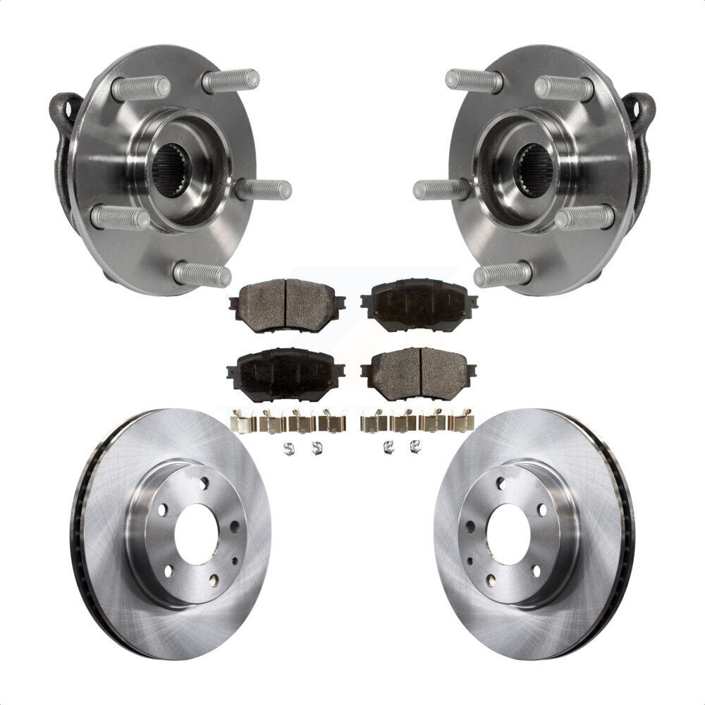Hub Bearing Assembly Disc Brake Rotors And Pads Front Kit For Mazda 3 Sport