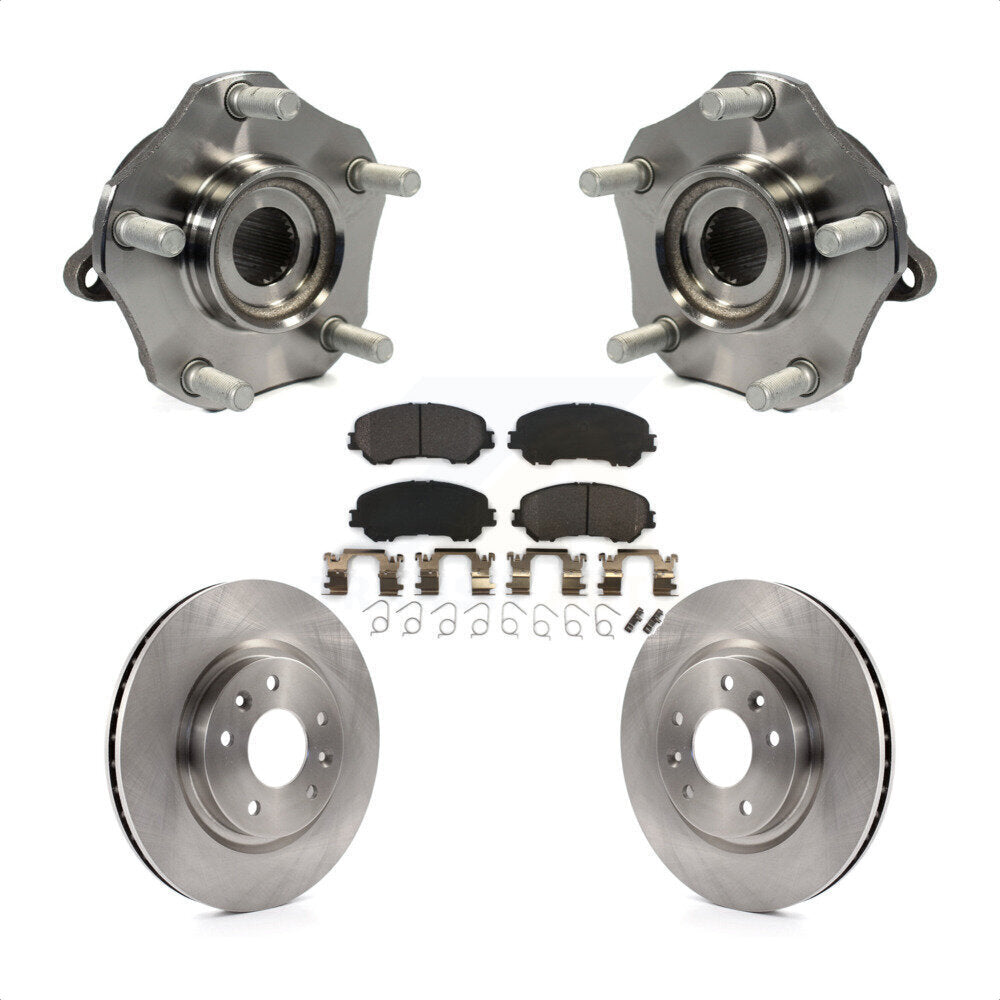 Hub Bearing Assembly Brake Rotor & Pads Front Kit For Nissan Rogue Sport Qashqai