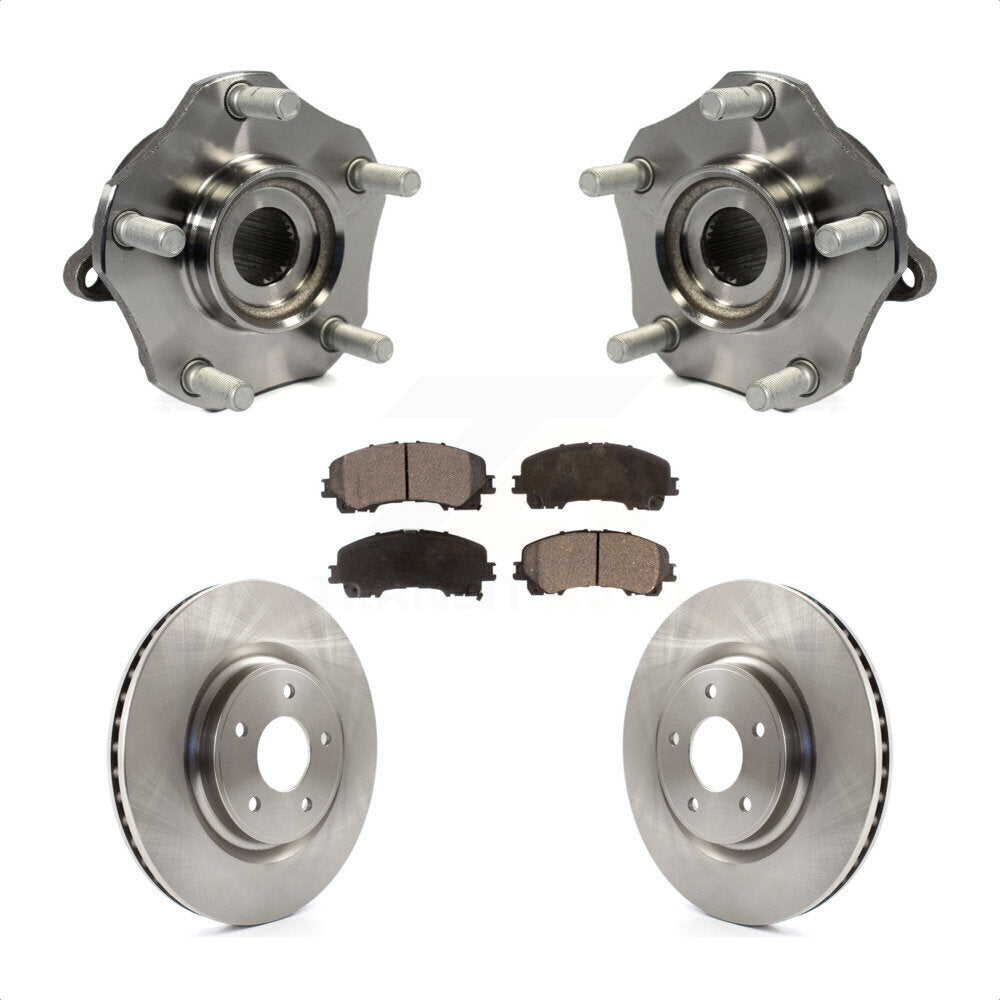 Hub Bearing Assembly Disc Brake Rotors And Pads Front Kit For Nissan Rogue