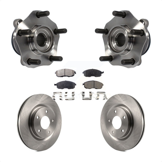 Hub Bearing Brake Rotor & Pad Front Kit For 2017-2019 Nissan Sentra Turbocharged