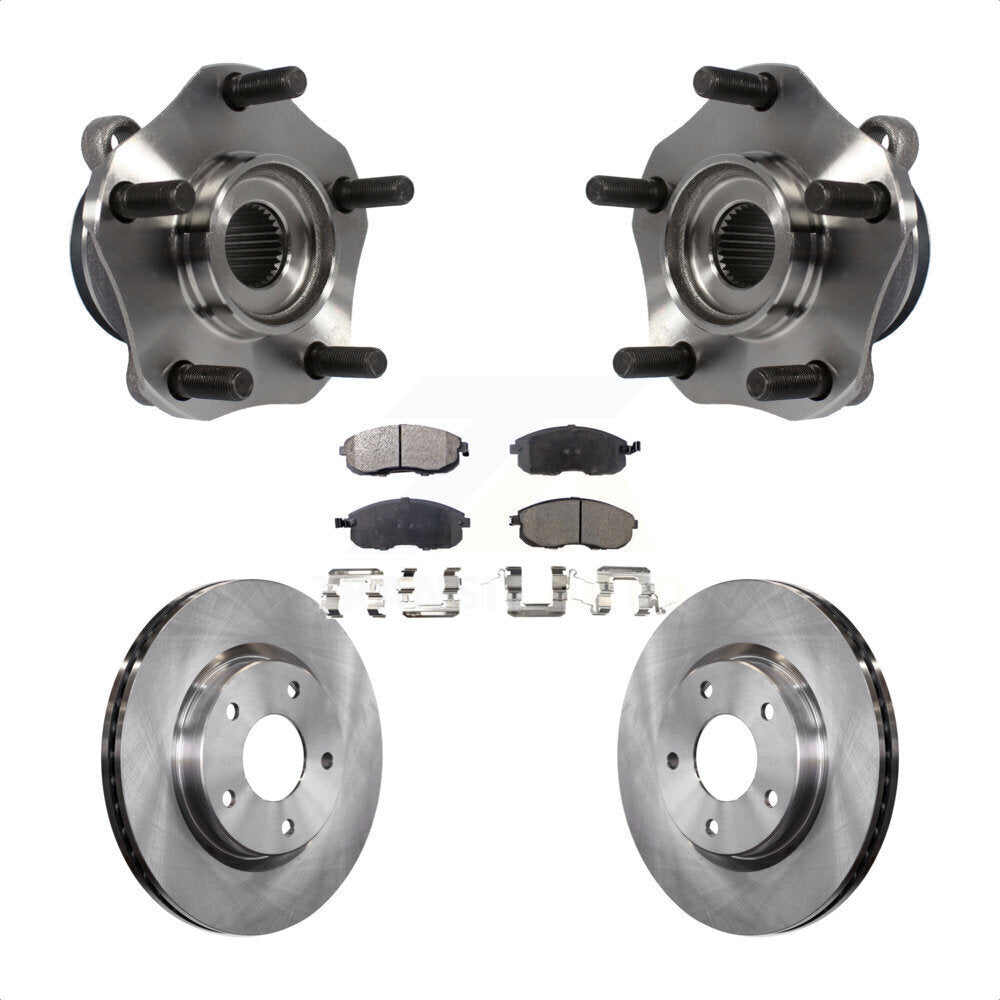 Hub Bearing Assembly Disc Brake Rotors And Pads Front Kit For Nissan Sentra