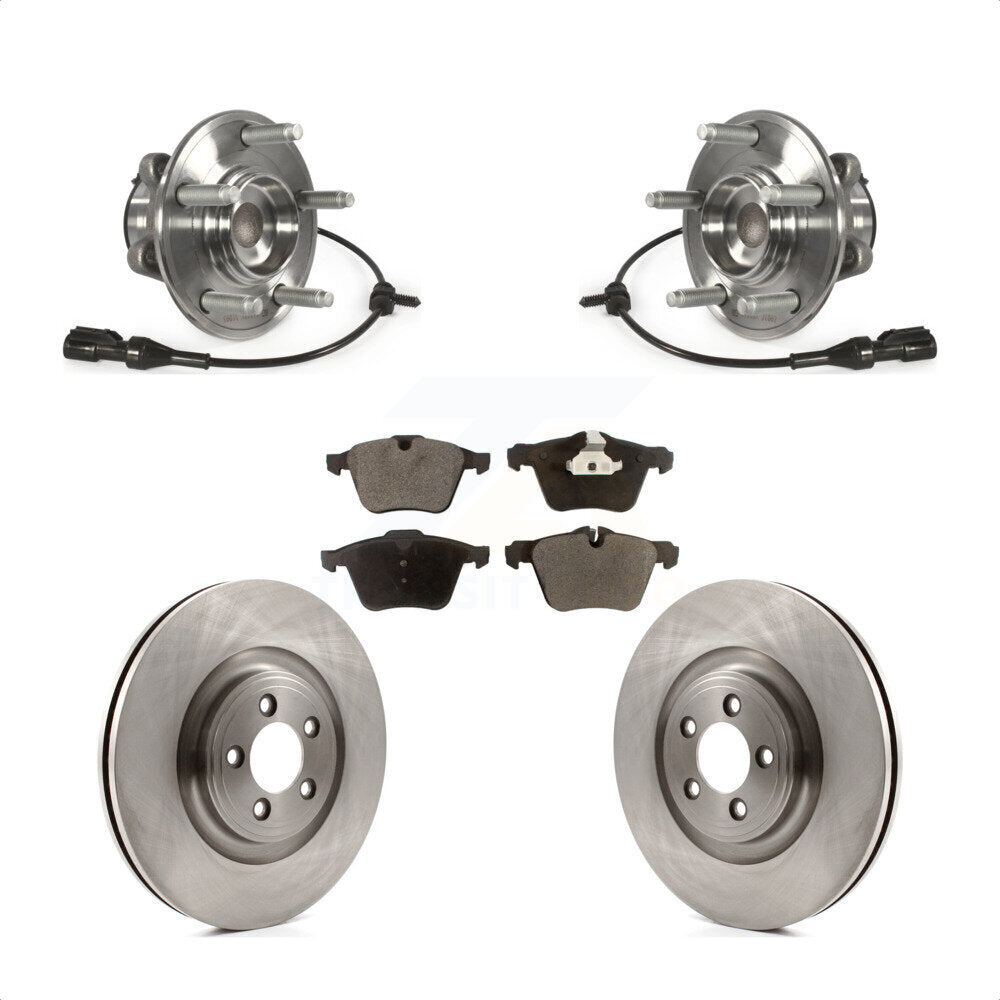 Hub Bearing Assembly Disc Brake Rotor Pad Front Kit For Jaguar XF XJ XK Super V8