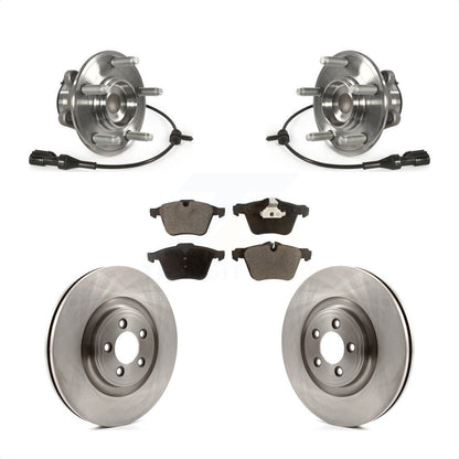 Hub Bearing Assembly Disc Brake Rotor Pad Front Kit For Jaguar XF XJ XK Super V8