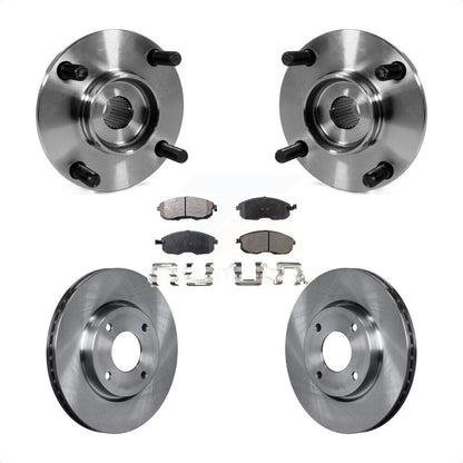 Hub Bearing Assembly Disc Brake Rotors And Pads Front Kit For Nissan Versa Cube