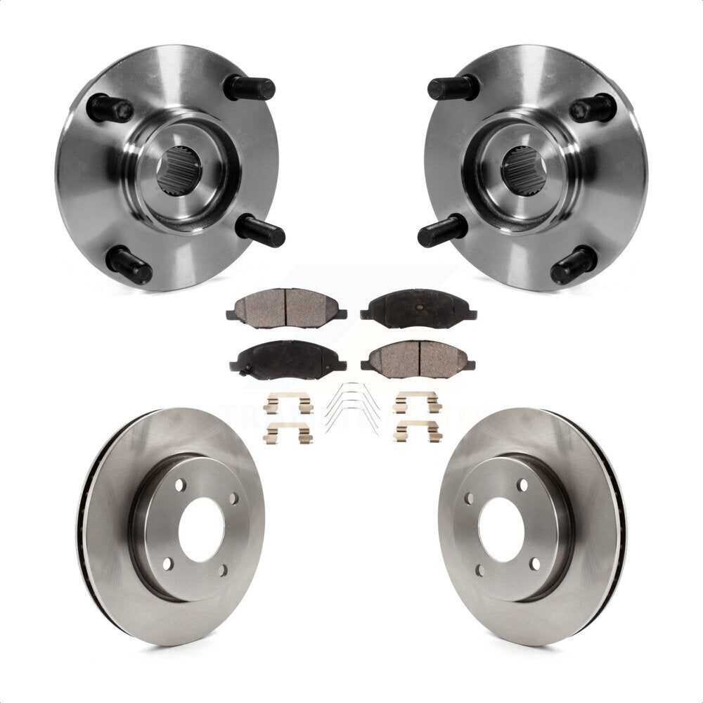 Hub Bearing Assembly Disc Brake Rotors And Pads Front Kit For Nissan Versa