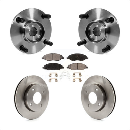 Hub Bearing Assembly Disc Brake Rotors And Pads Front Kit For Nissan Versa