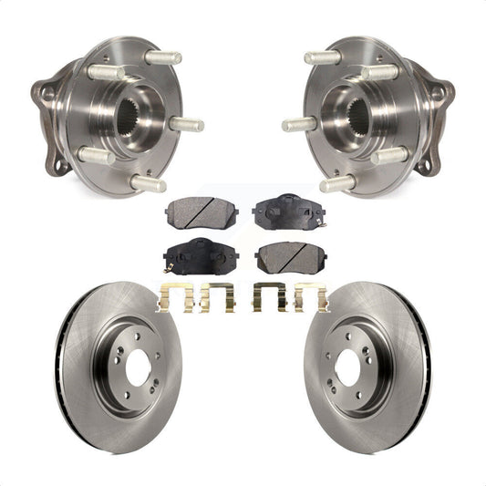 Hub Bearing Disc Brake Rotor Pad Front Kit For Hyundai Tucson Sonata Kia Cadenza
