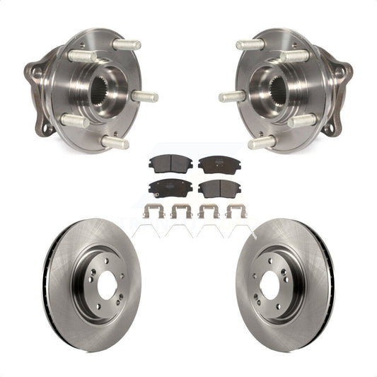 Hub Bearing Assembly Disc Brake Rotors And Pads Front Kit For Kia Sportage