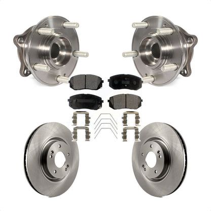 Hub Bearing Assembly Brake Rotor And Pad Front Kit For Hyundai Sonata Kia Optima
