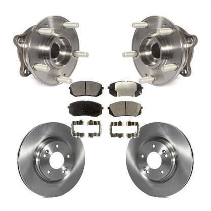 Hub Bearing Disc Brake Rotor & Pads Front Kit For 2015 Hyundai Sonata GAS engine