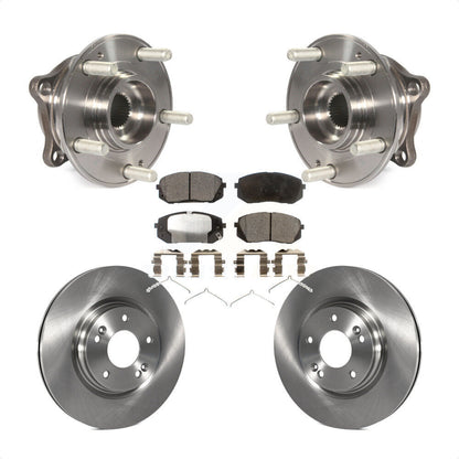 Hub Bearing Assembly Brake Rotor And Pad Front Kit For Hyundai Sonata Kia Optima