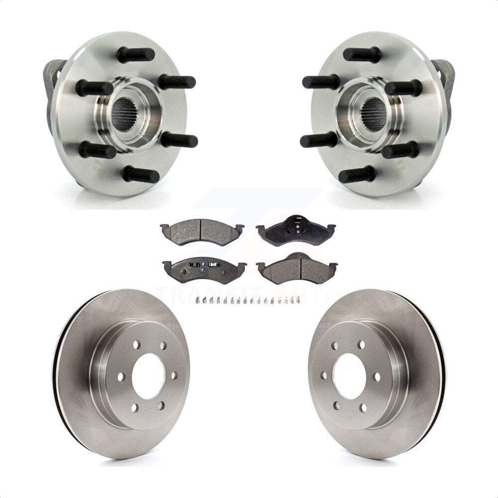 Hub Bearing Assembly Disc Brake Rotor And Pad Front Kit For Dodge Dakota Durango