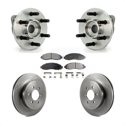 Hub Bearing Disc Brake Rotor Pad Front Kit For Dodge Dakota 4WD with 2-Wheel ABS