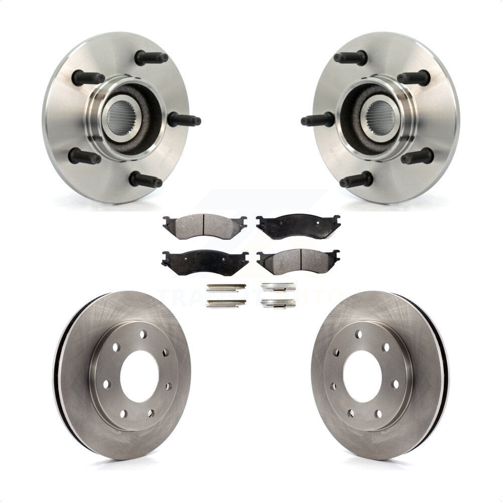 Hub Bearing Brake Rotor & Pad Front Kit For 1999 Ford F-150 4WD with 2-Wheel ABS