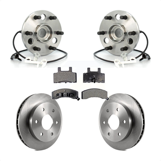 Hub Bearing Disc Brake Rotor & Pad Front Kit For Chevrolet GMC Tahoe Yukon K2500