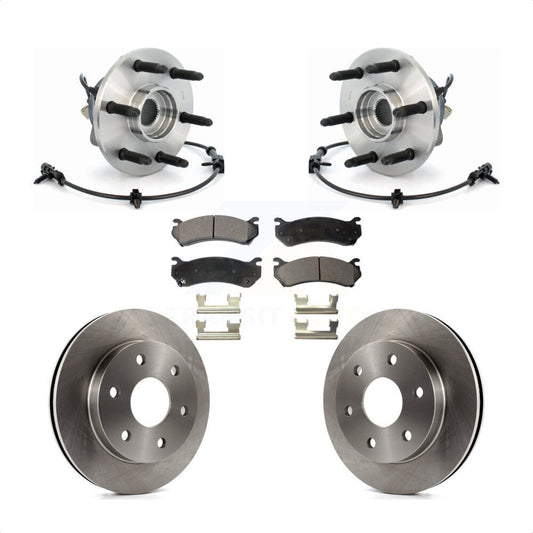 Hub Bearing Brake Rotor Pad Front Kit For Chevrolet GMC Silverado 1500 Sierra XL