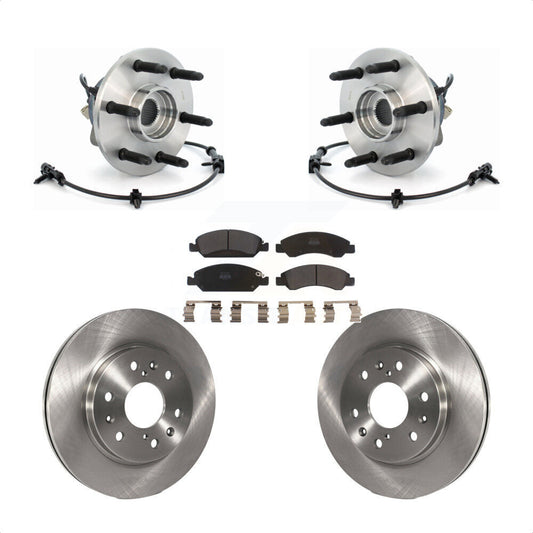 Hub Bearing Brake Rotor & Pads Front Kit For Chevrolet GMC Silverado 1500 Sierra
