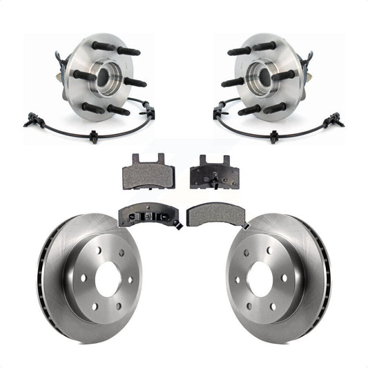 Hub Bearing Brake Rotor Pads Front Kit For 00 Chevrolet Tahoe 4WD with 5.3L/4.8L