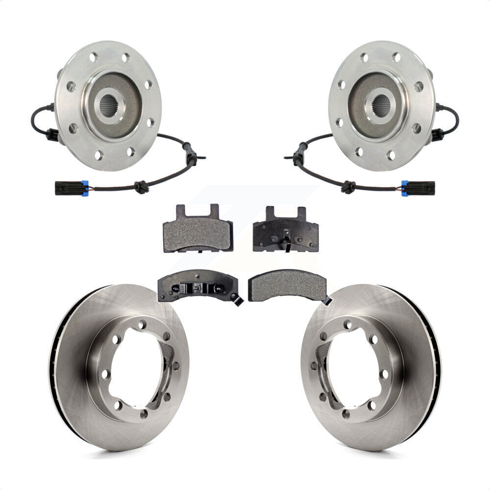 Hub Bearing Brake Rotor Pads Front Kit For K2500 Chevrolet GMC K3500 K1500 Tahoe