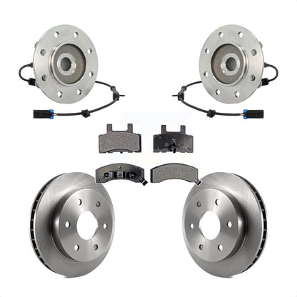 Hub Bearing Assembly Brake Rotor And Pad Front Kit For GMC Yukon Chevrolet Tahoe