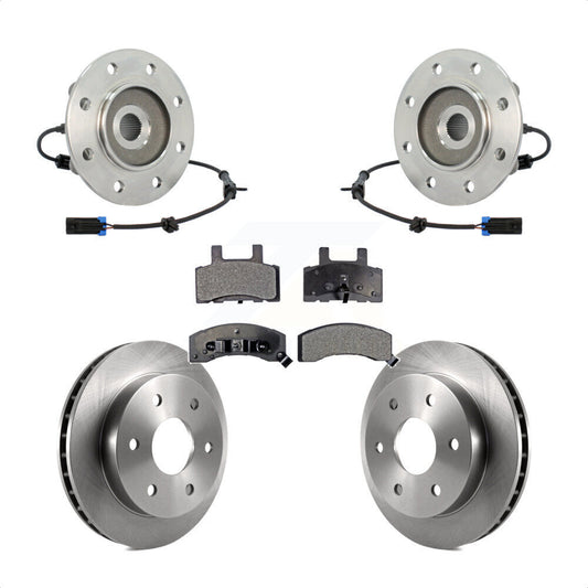 Hub Bearing Assembly Brake Rotor And Pad Front Kit For GMC Yukon Chevrolet Tahoe