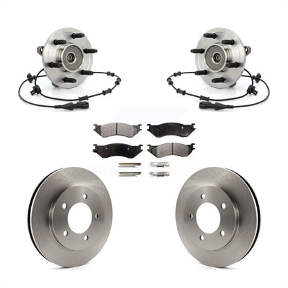 Hub Bearing Disc Brake Rotor Pad Front Kit For Ford Expedition Lincoln Navigator