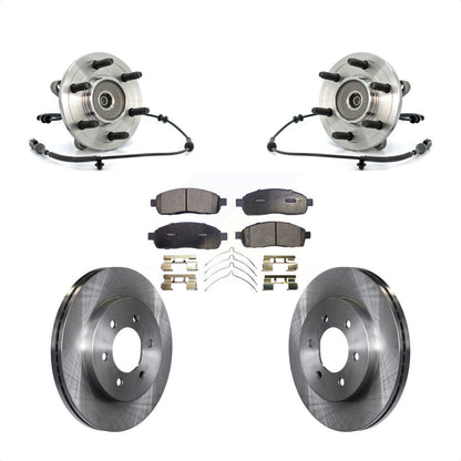 Hub Bearing Assembly Disc Brake Rotors And Pads Front Kit For Ford F-150 4WD