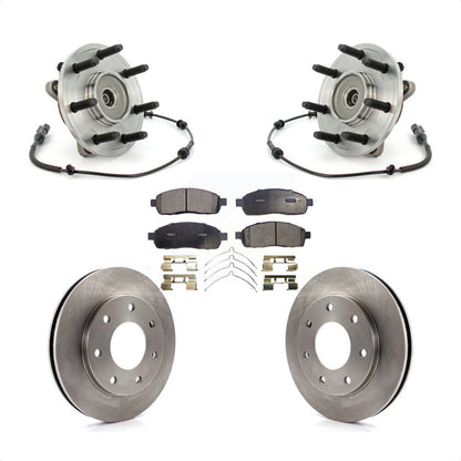 Hub Bearing Assembly Disc Brake Rotor And Pads Front Kit For 2004 Ford F-150 4WD
