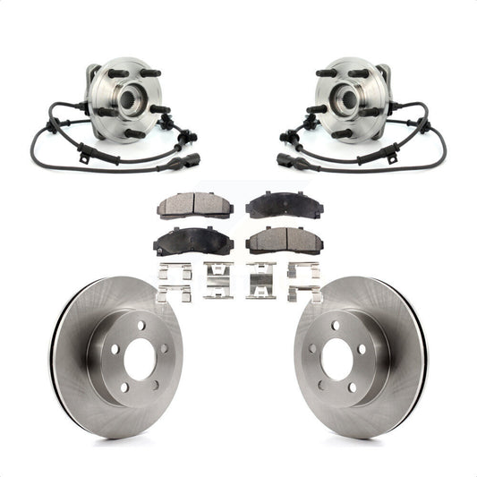 Hub Bearing Disc Brake Rotor Pad Front Kit For Ford Explorer Mercury Mountaineer