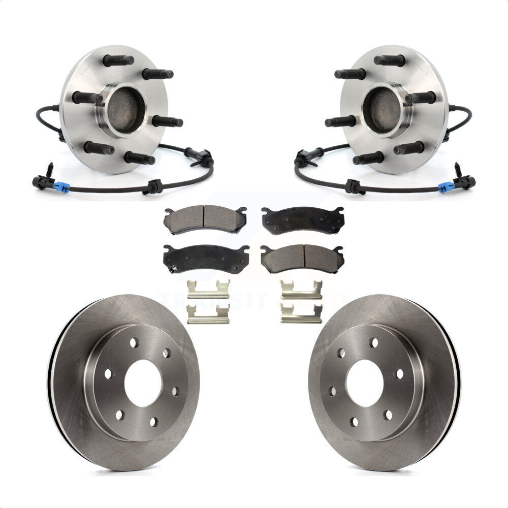 Hub Bearing Brake Rotor Pad Front Kit For Chevrolet GMC Silverado 1500 Sierra XL