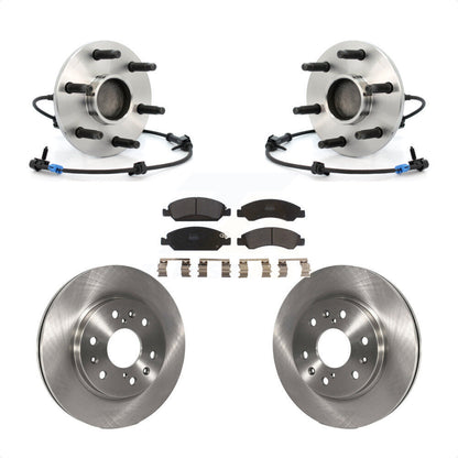 Hub Bearing Brake Rotor & Pads Front Kit For Chevrolet GMC Silverado 1500 Sierra