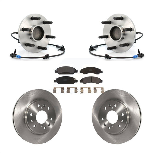 Hub Bearing Brake Rotor & Pads Front Kit For Chevrolet GMC Silverado 1500 Sierra