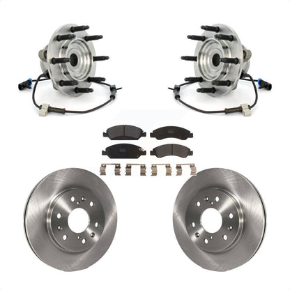 Hub Bearing Brake Rotor & Pads Front Kit For Chevrolet GMC Silverado 1500 Sierra