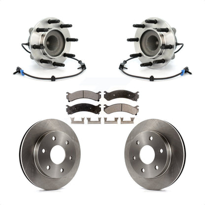 Hub Bearing Brake Rotor Pad Front Kit For 2006 Chevrolet Express 2500 GMC Savana