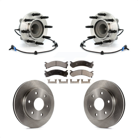 Hub Bearing Brake Rotor Pad Front Kit For 2006 Chevrolet Express 2500 GMC Savana