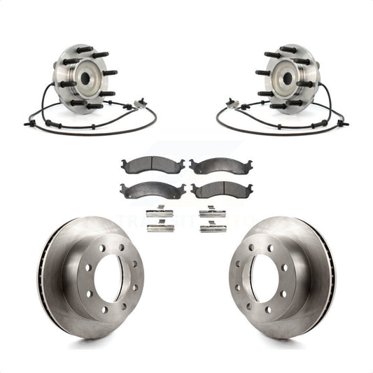 Hub Bearing Assembly Disc Brake Rotor And Pads Front Kit For Dodge Ram 2500 3500