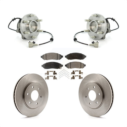 Hub Bearing Disc Brake Rotor & Pads Front Kit For Nissan Frontier Suzuki Equator