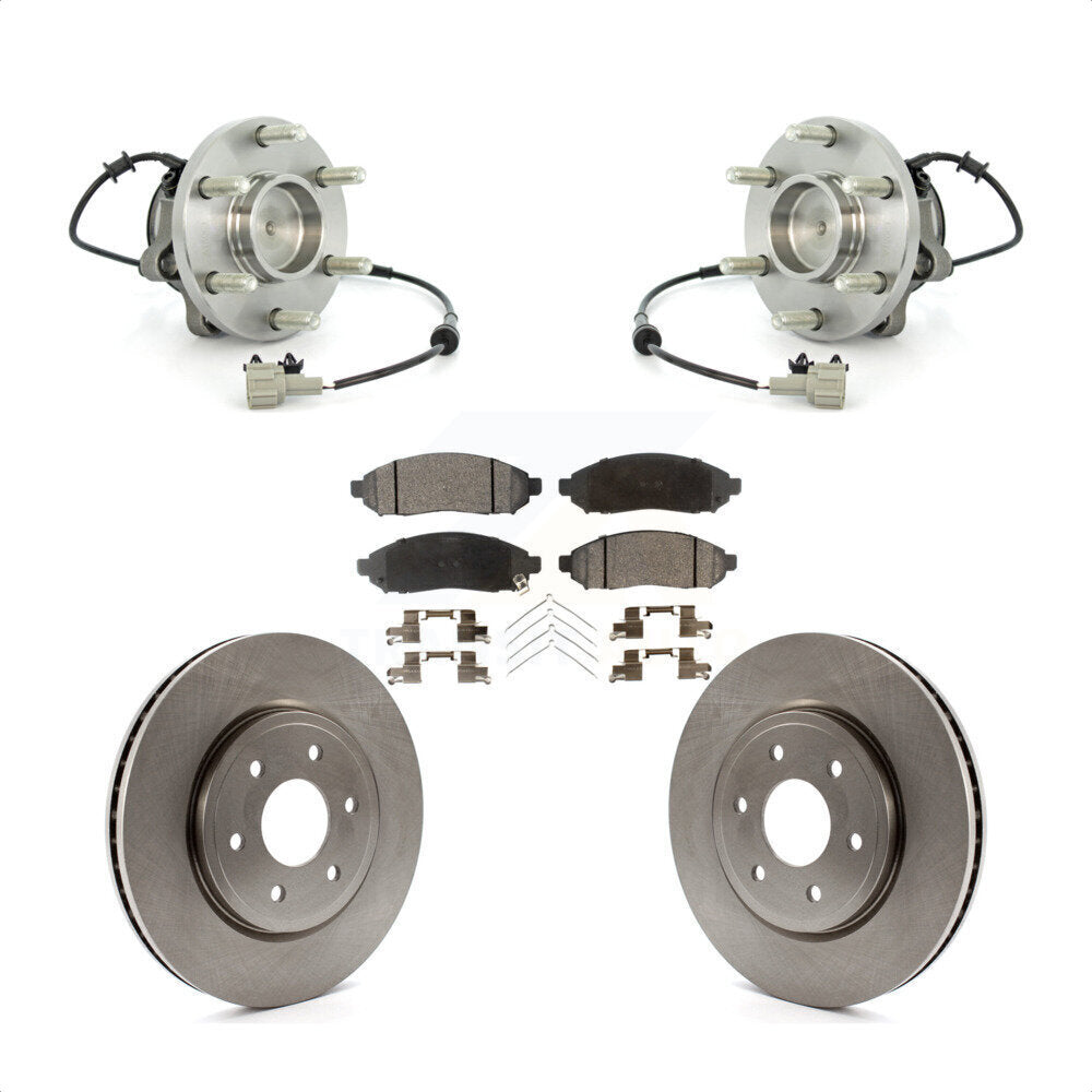 Hub Bearing Disc Brake Rotor Pad Front Kit For Nissan Frontier Pathfinder Xterra