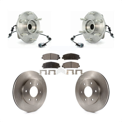Hub Bearing Assembly Disc Brake Rotors And Pads Front Kit For INFINITI QX56
