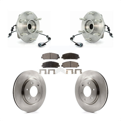 Hub Bearing Assembly Brake Rotor Pad Front Kit For 2007 INFINITI QX56 From 04 07