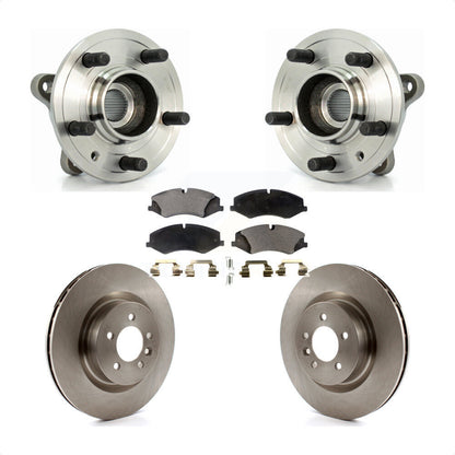 Hub Bearing Assembly Brake Rotor & Pads Front Kit For Land Rover Range Sport LR4