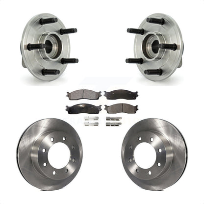 Hub Bearing Brake Rotor Pad Front Kit For 07-08 Dodge Ram 1500 With 5 Lug Wheels