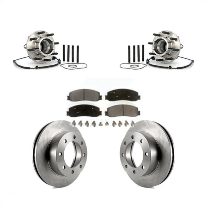 Hub Bearing Disc Brake Rotor & Pads Front Kit For 2010 Ford F-250 Super Duty 4WD