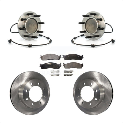 Hub Bearing Disc Brake Rotor Pad Front Kit For 2003-2005 Dodge Ram 2500 3500 RWD